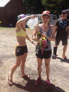 Denise pouring water on Syd