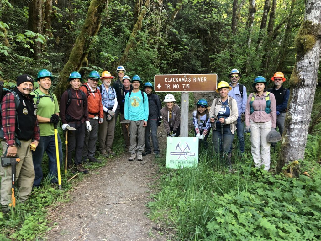 Trail work party with Trailkeepers of Oregon on the Clackamas River Trail