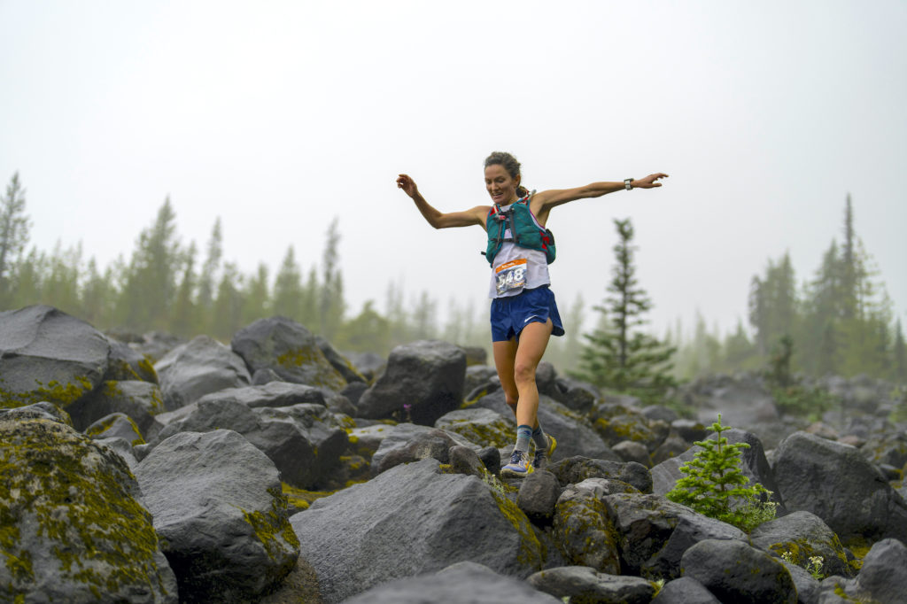 Rachel on Volcanic 50 course